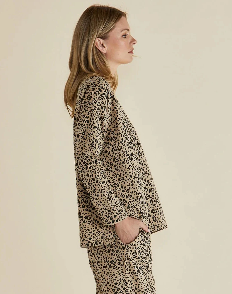 Brixley Long Sleeve Top - Leopard - Image 2