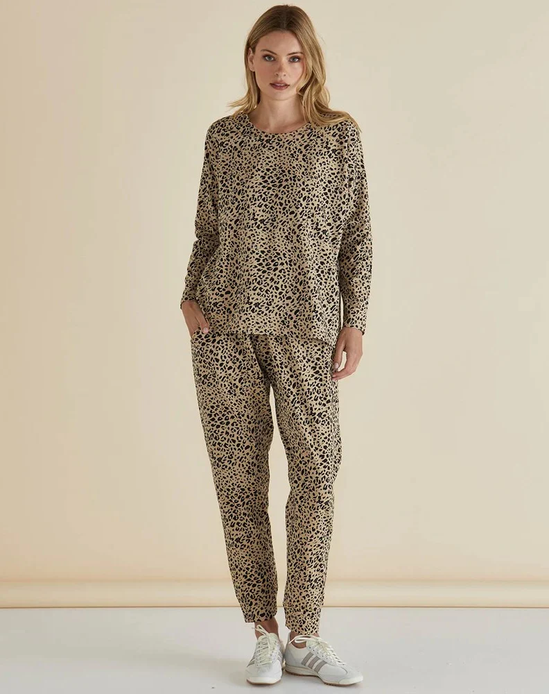 Brixley Long Sleeve Top - Leopard - Image 3