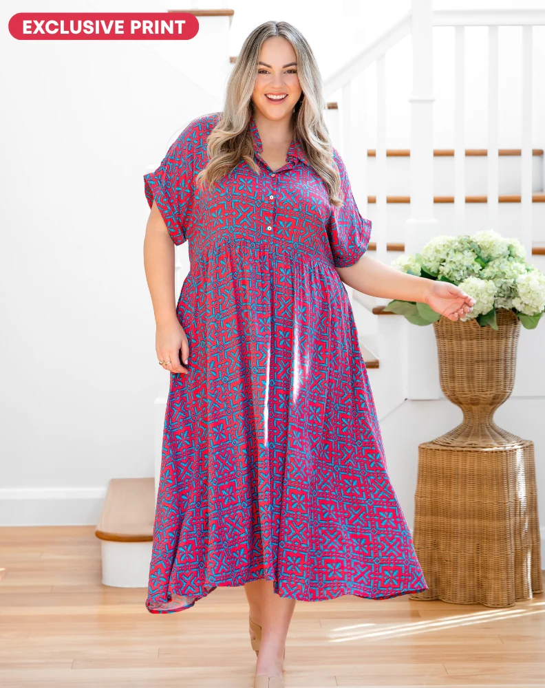 Elsie Dress - Melon Crush
