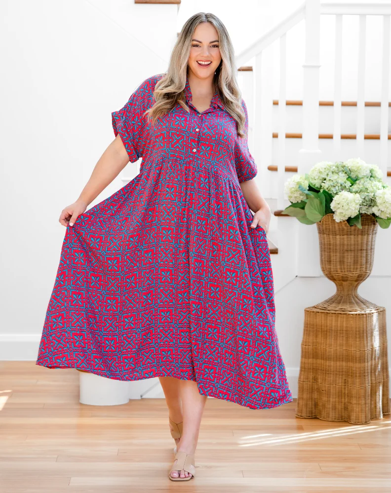 Elsie Dress - Melon Crush - Image 3