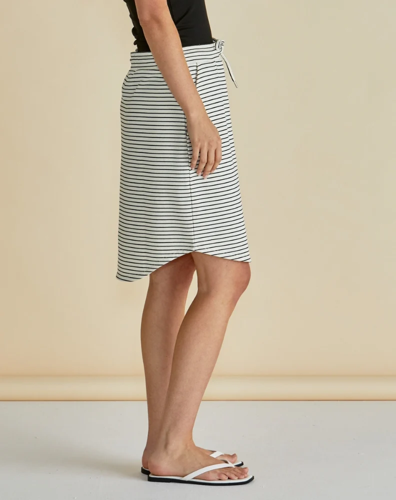 Retreat Skirt - White/Black Stripe - Image 3